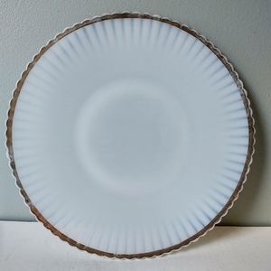 Vtg Macbeth petalware salad bowl LG plate 24K set